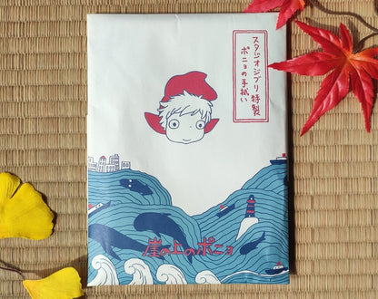 Vintage* Official Studio Ghibli Ponyo Wall Hanging/Tablecloth • Ponyo on the Cliff by the Sea Linen/Cover/Towel/Tapestry/Interior Decor/Gift - Kamaji Market