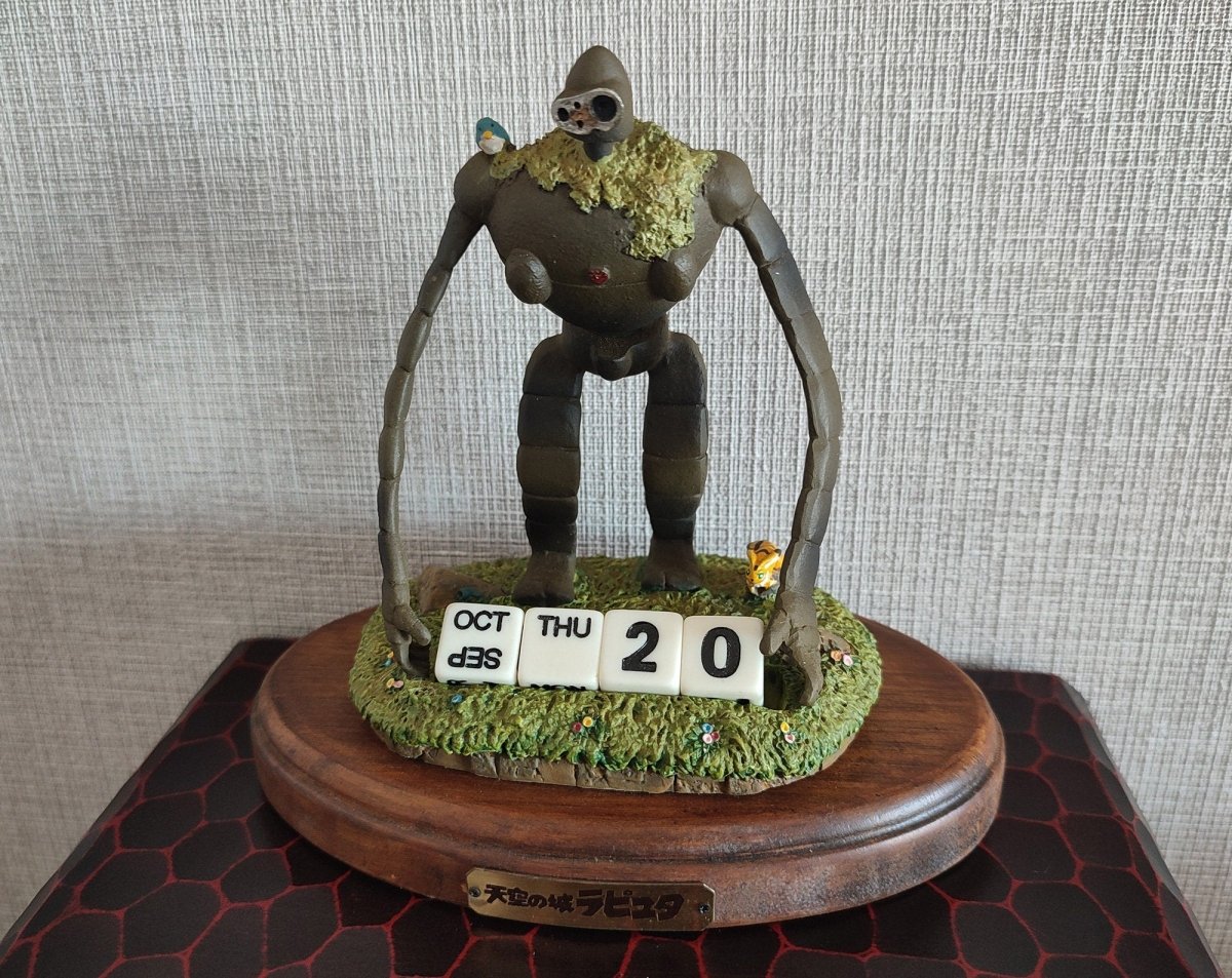 Vintage* Official Studio Ghibli Robot Soldier Perpetual Dice Calendar • Laputa Castle in the Sky Figure/Figurine/Statue/Decor/Interior Diorama - Kamaji Market