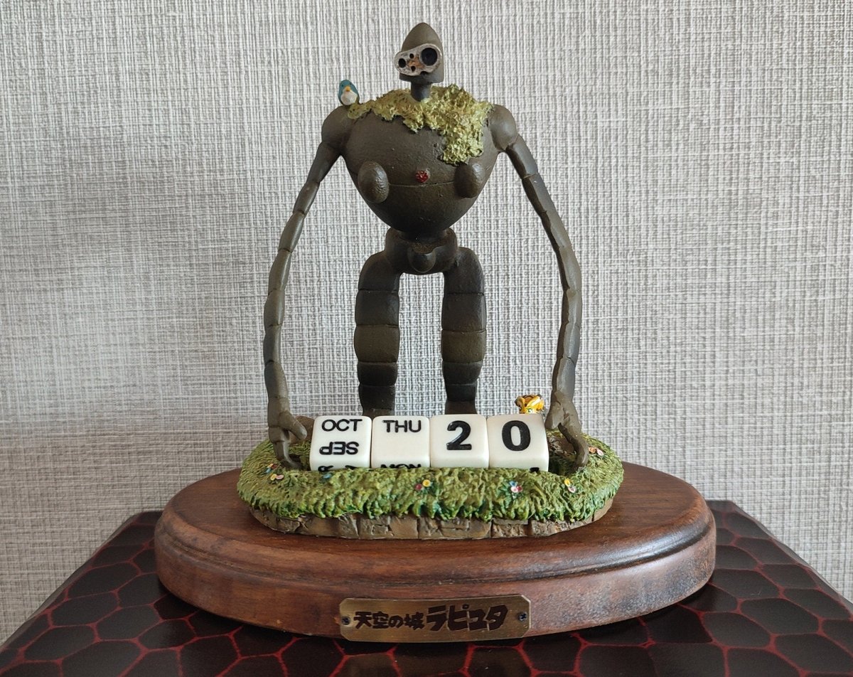 Vintage* Official Studio Ghibli Robot Soldier Perpetual Dice Calendar • Laputa Castle in the Sky Figure/Figurine/Statue/Decor/Interior Diorama - Kamaji Market
