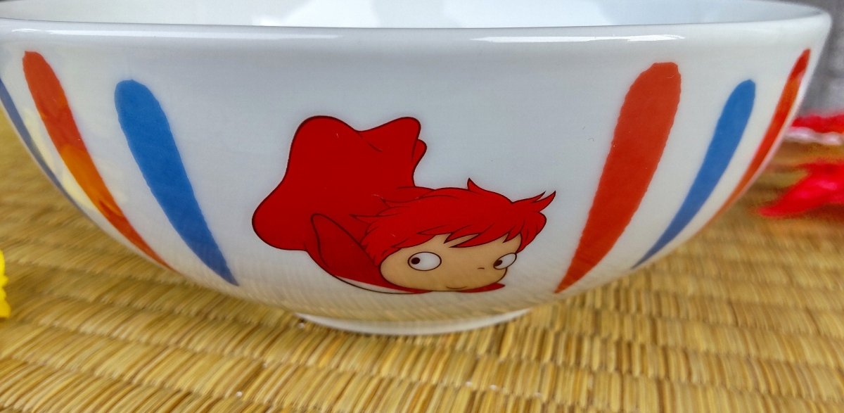 Vintage* Ponyo on the Cliff Bowl • Japanese Ceramic Soup/Fruit/Salad Dish - Kamaji Market