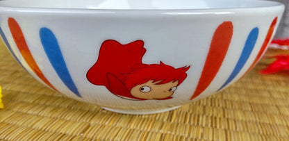 Vintage* Ponyo on the Cliff Bowl • Japanese Ceramic Soup/Fruit/Salad Dish - Kamaji Market