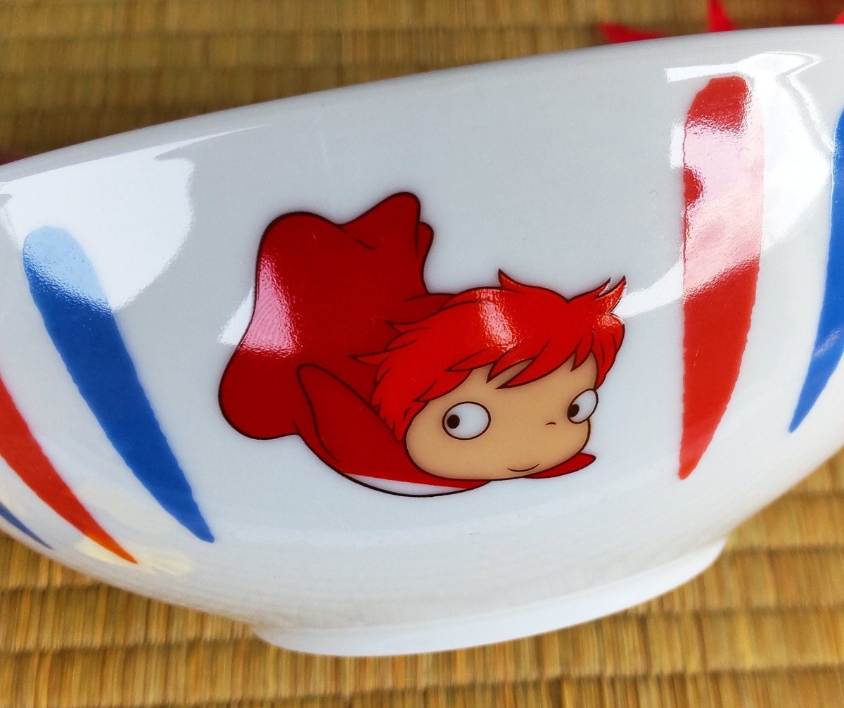 Vintage* Ponyo on the Cliff Bowl • Japanese Ceramic Soup/Fruit/Salad Dish - Kamaji Market